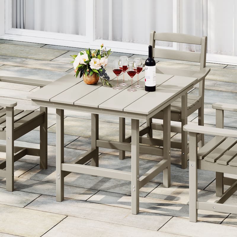 Polytrends Shoreside 36 Inch Square Patio Dining Table