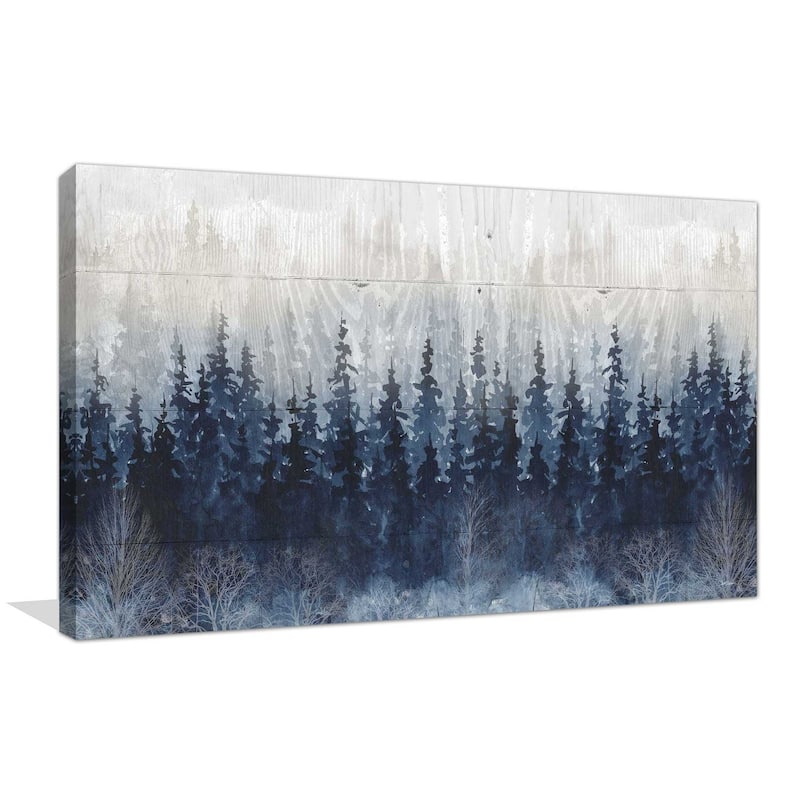 "Misty Indigo Forest (Horizontal)" by Carol Robinson Print on Canvas