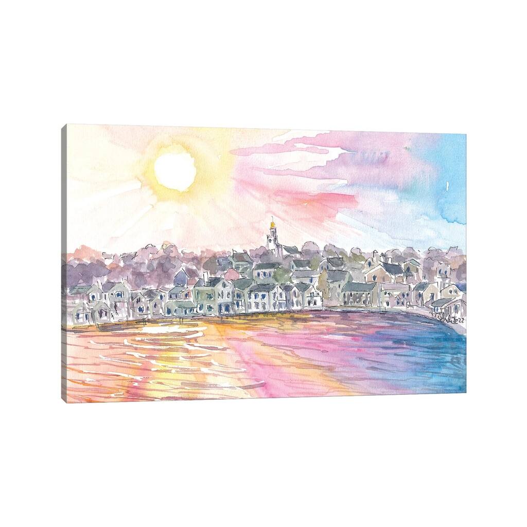 iCanvas "Nantucket Massachusetts Harbour Scene At Sunset" by Markus & Martina Bleichner Canvas Print