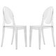 preview thumbnail 17 of 15, Marion Modern Stackable Transparent Acrylic Armless Dining Chair with Weather-Resistant Side Chair for Indoor Outdoor Set of 2