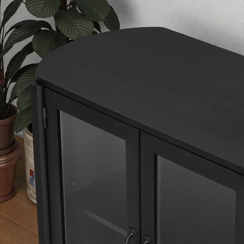 58'' Modern Storage Cabinet with 4 Doors, Large Sideboard with Adjustable Shelves for Entryway, Living Room or Dining Room