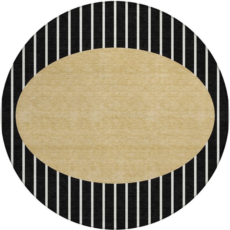 HomeRoots Striped Transitional Rectangle Outdoor Rug