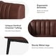 preview thumbnail 42 of 43, Alfons Industrial Leather Chair with Channel Tufting and Metal Leg by HULALA HOME