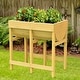 preview thumbnail 3 of 8, Costway Raised Wooden V Planter Elevated Vegetable Flower Bed Free