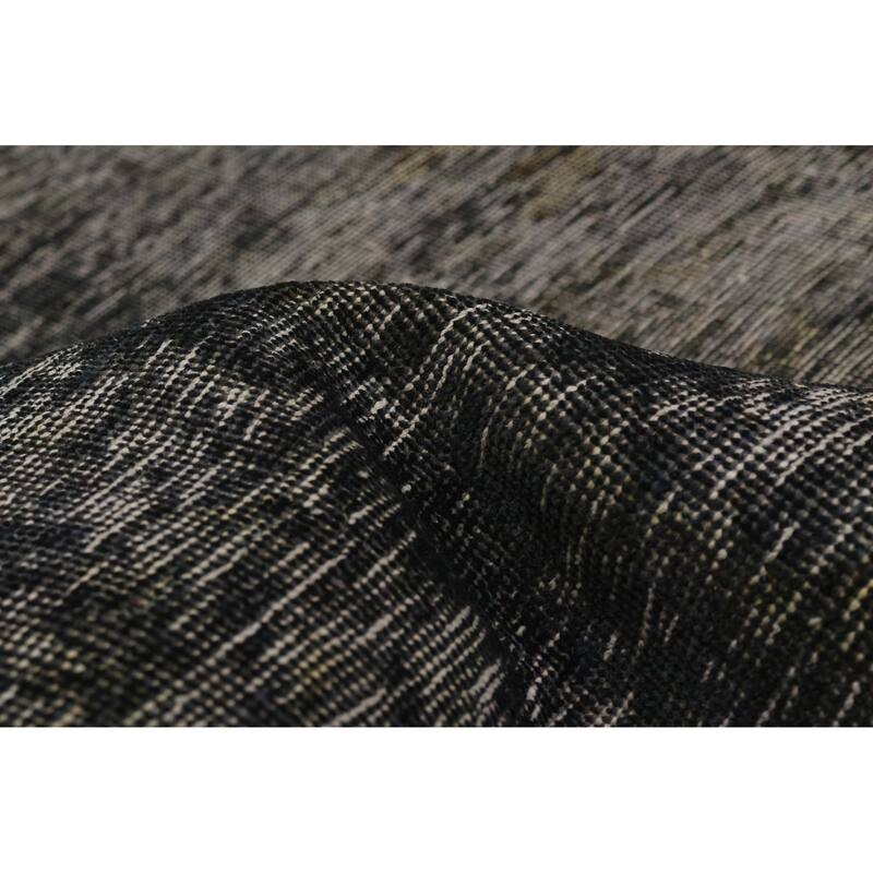 ECARPETGALLERY Hand-knotted Color Transition Black Wool Rug - 7'11 x 11'5
