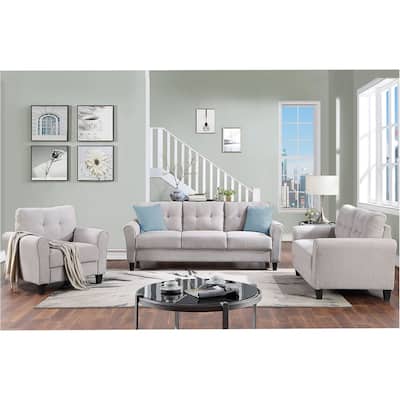 Modern Living Room Sofa Set with Armchair,Loveseat and 3-Seat Sofa