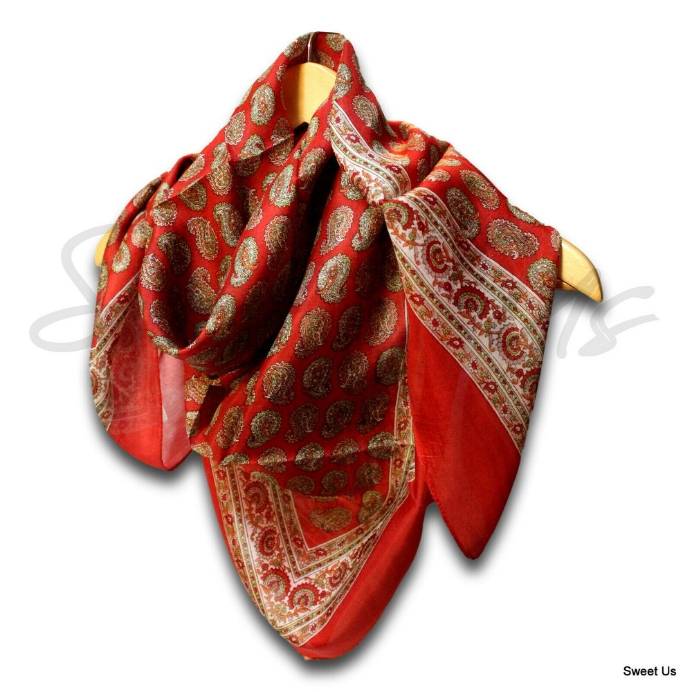 LONG SOFT PAISLEY /& ORCHID PRINT SCARF FLOWER SCARF GIFT