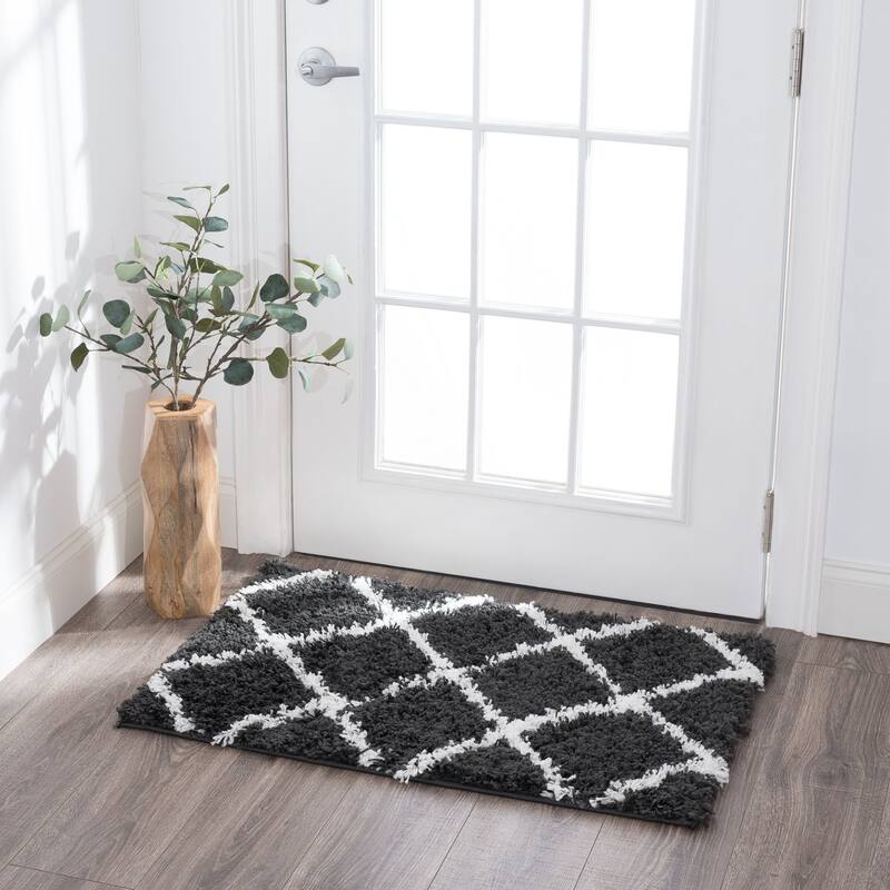 Joy Shag Moroccan Stripe Indoor Area Rug