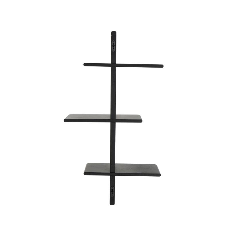 Black or Light Brown Wood Handmade 6 Shelf Room Wall Shelf