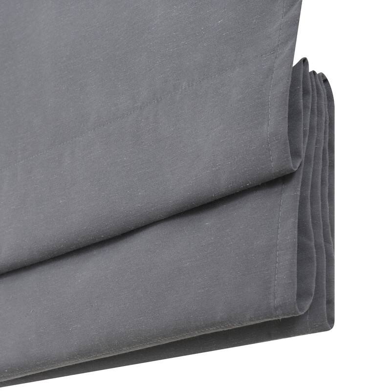 Eclipse Dillan Linen-Like Textured Solid 100% Total Blackout Cordless Roman Shade