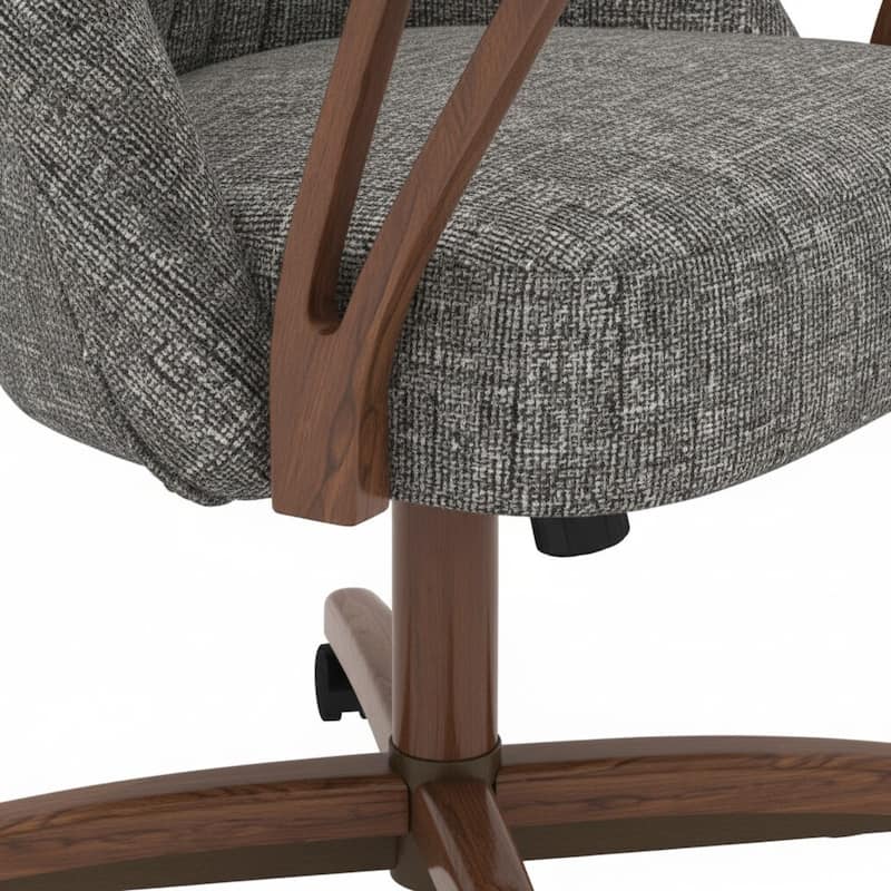 Chromcraft Cliff Caster Dining Chair Walnut Finish