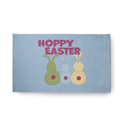 Hoppy Easter Novelty Chenille Area Rug