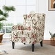 preview thumbnail 65 of 80, Mid-Century Modern Linen/ Vegan Leather Wing Back Accent Chair
