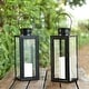 preview thumbnail 1 of 3, SAFAVIEH Lighting Lorient Outdoor Lantern - 5" W x 5" D x 18" H