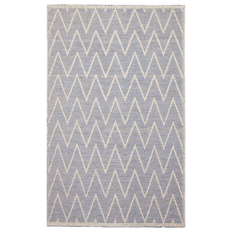 ECARPETGALLERY Braid weave Sienna Navy Wool Rug - 5'0 x 8'0 - Navy - 5'0 x 8'0