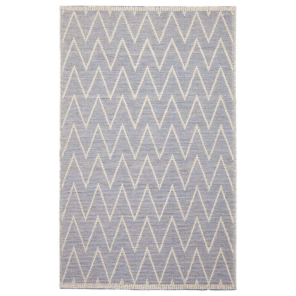 ECARPETGALLERY Braid weave Sienna Navy Wool Rug - 5'0 x 8'0