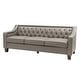 preview thumbnail 31 of 65, Mateo 82.28" Wide Transitional Genuine Leather Sofa with Nailhead Trim and Button-Tufted Back