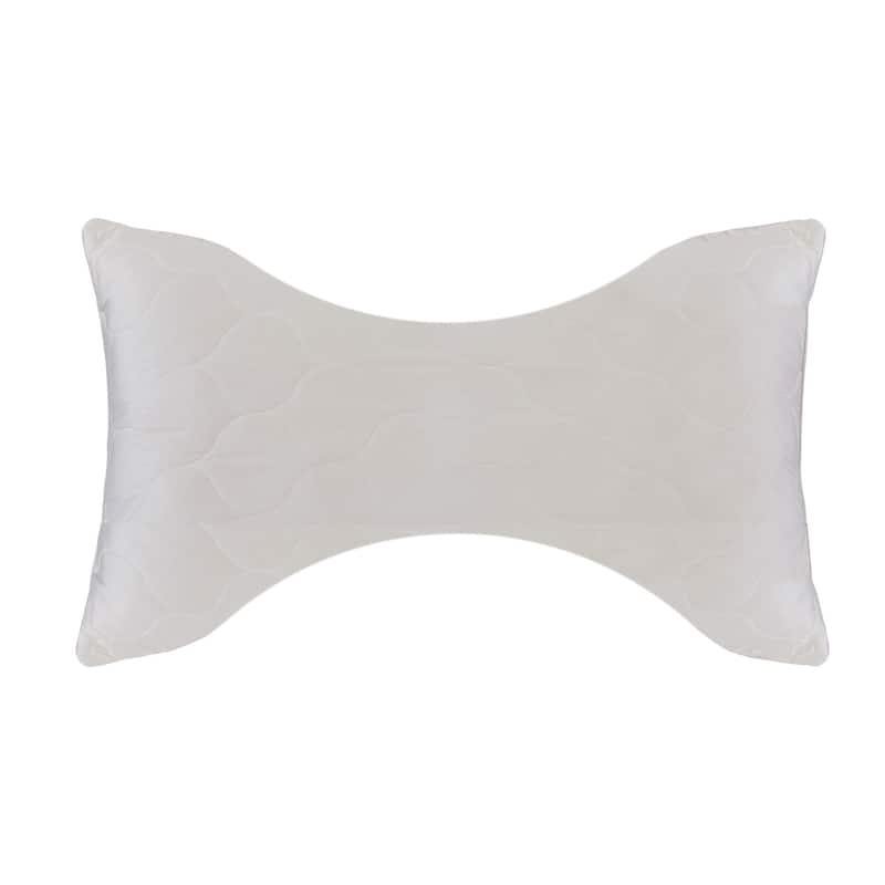 HomeRoots Cotton Wool Hypoallergenic Ergonomic Standard Size Bed Pillow - Ivory