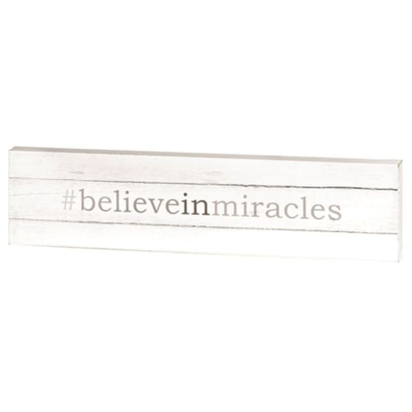 16" White and Gray Religious Themed Inspirational Quoted Wall Plaque - N/A