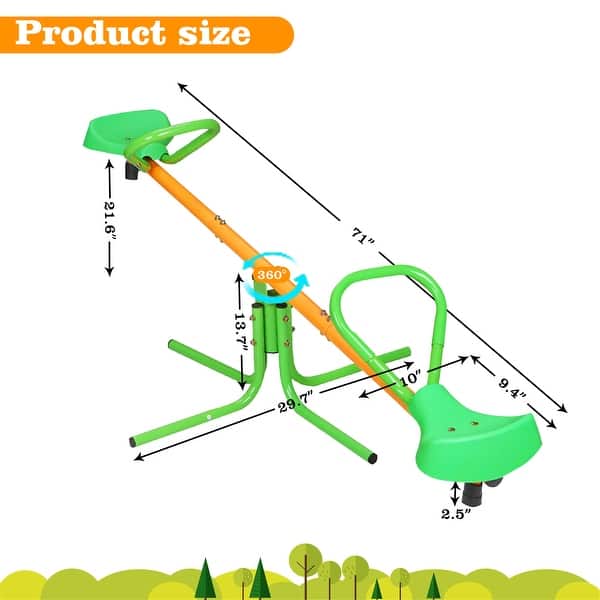360 Degree Rotation Outdoor Kids Spinning Seesaw Sit