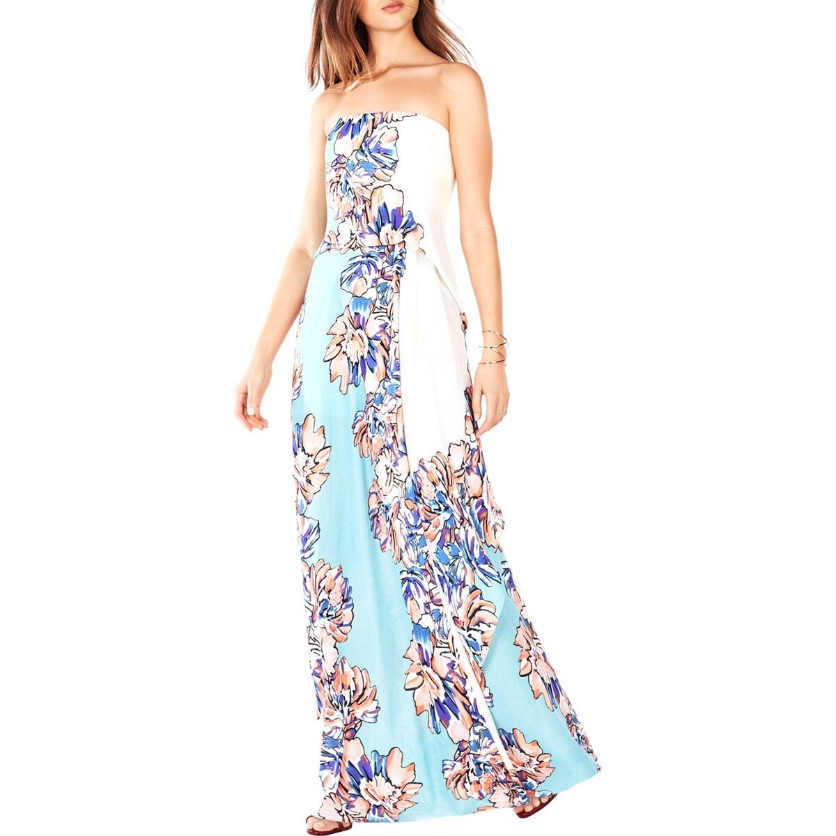 bcbg floral gown