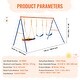 preview thumbnail 11 of 33, Swing Sets for Backyard, Toddler Swing Set Foldable Metal Stand, Easy to Assemble, Swingset Indoor/Outdoor
