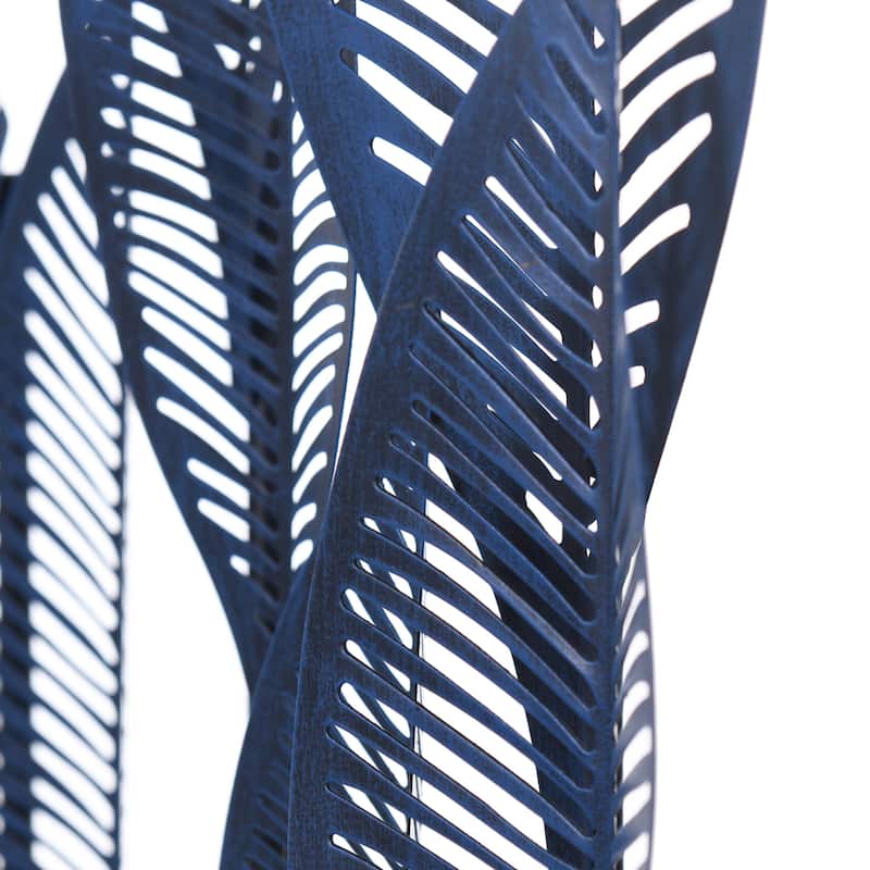 Nola - Blue Aesthetic - Blue Metal Leaves