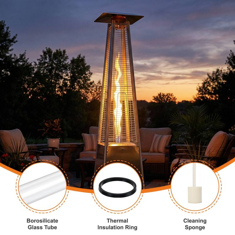 Aoodor Patio Replacement Heater Glass Tube - N/A