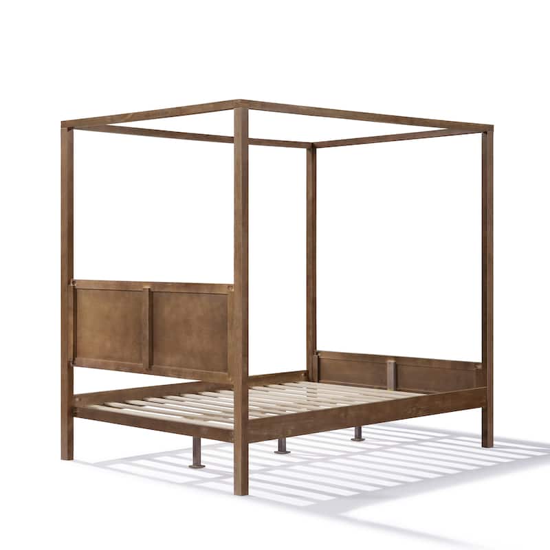 Christopher Knight Home- Marlowe Solid Wood 4 post Canopy Bed with Headboard