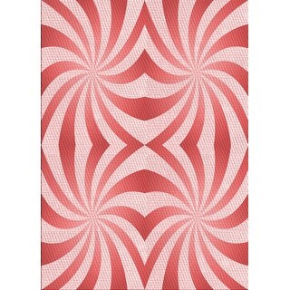 Ahgly Company Machine Washable Transitional Deep Rose Pink Area Rugs ...