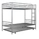 preview thumbnail 7 of 14, Silver Twin over Twin Metal Bunk Bed with Trundle