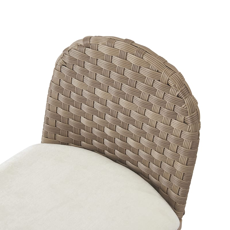 Christopher Knight Home - Esme Barstool in Iron & Rattan with Upholstered Cushion (Set of 2)