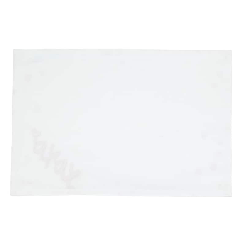 XOXO Heart Scatter Placemats (Set of 4) - Embroidered Script with Printed Heart Border, 12"x18"
