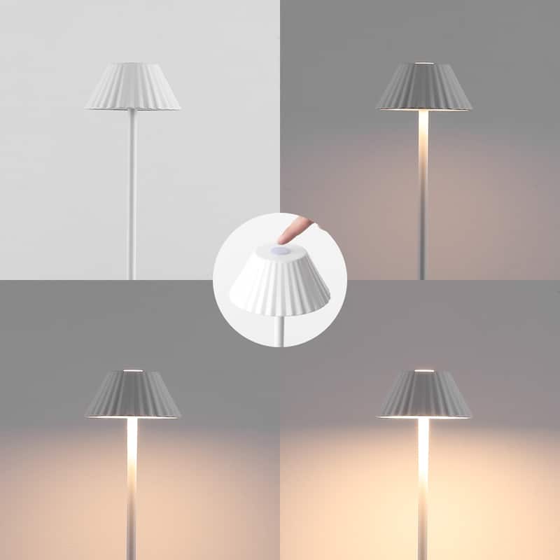Mallory 44" Cordless LED Floor Lamp, Brown - Dimmable, Indoor/Outdoor