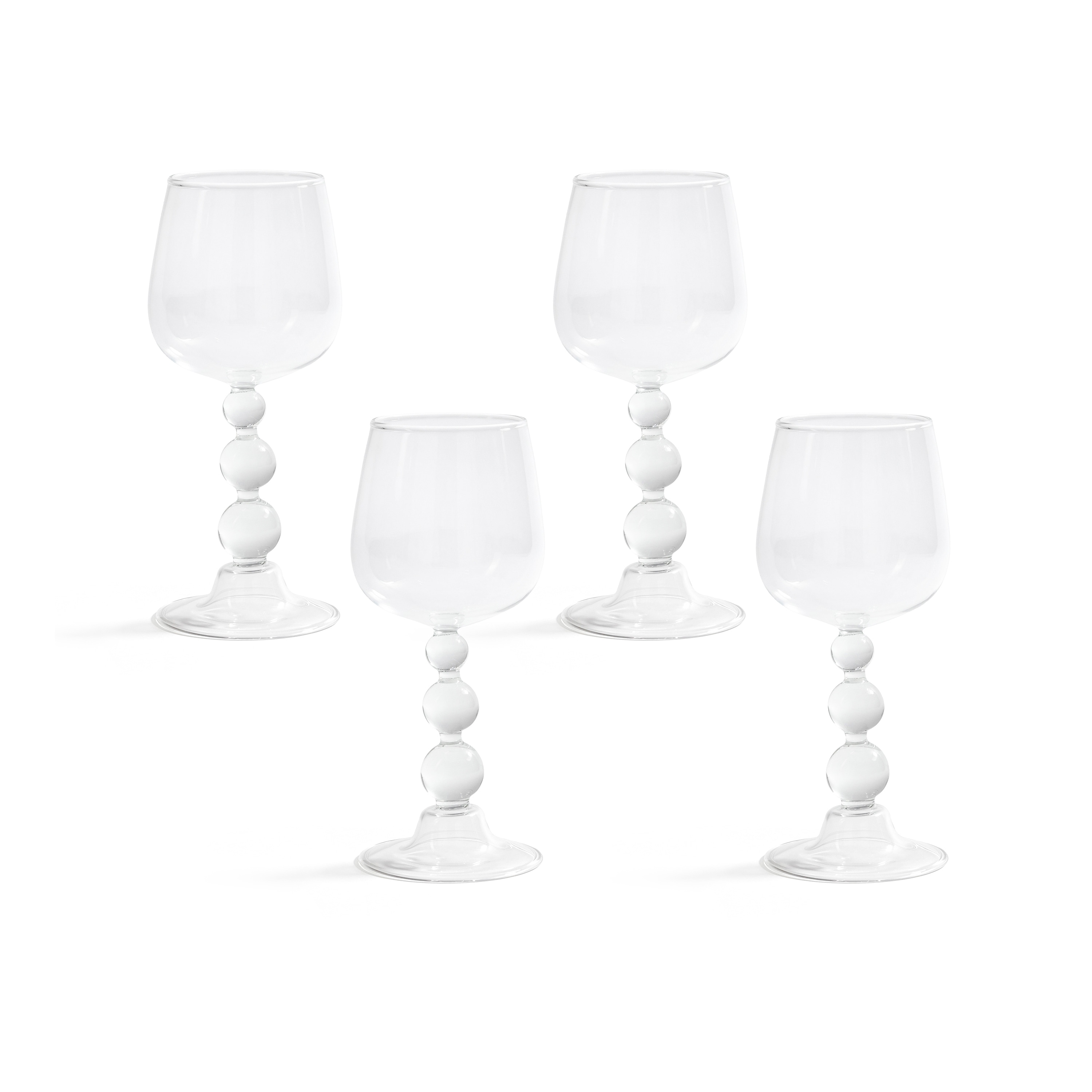 Bubble Wine Glasses, Set of 4