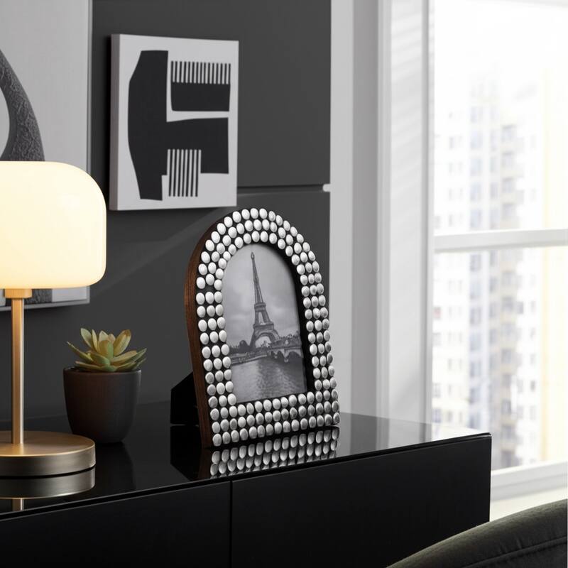 Metal Glass Contemporary Modern Arched Design Picture Frame