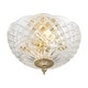 preview thumbnail 4 of 12, Milton 2 Light Olde Brass Semi Flush Mount - 10'' W x 10'' H