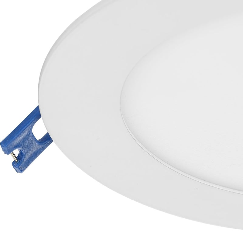 Everlume Collection 6 in. Satin White LED Low Profile Canless Recessed Downlight - 7.165 in x 7.165 in x 1 in