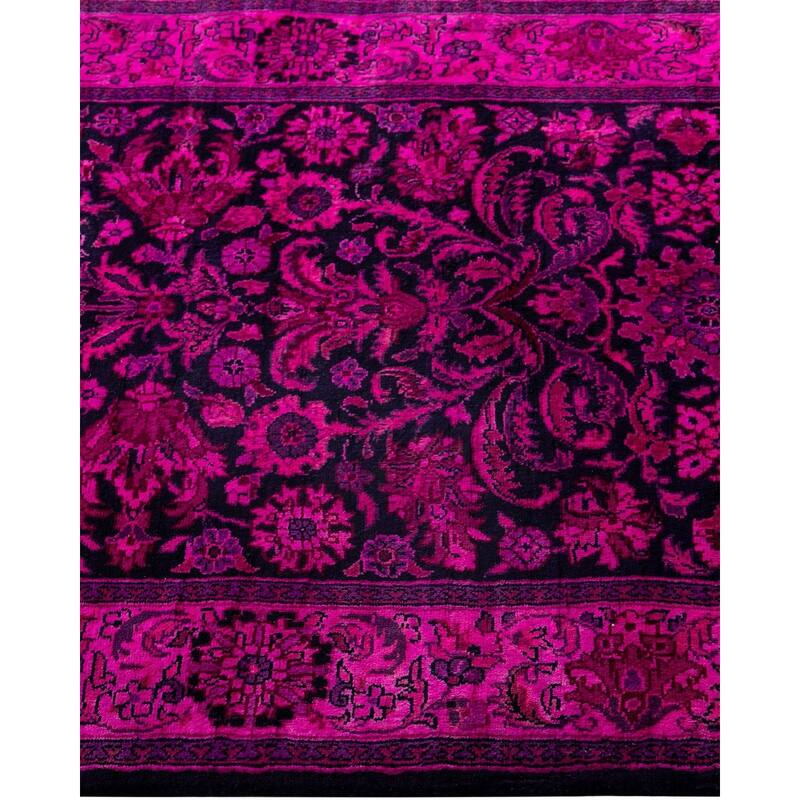 Contemporary Overdyed Wool Hand Knotted Runner - 2' 7" x 10' 4"