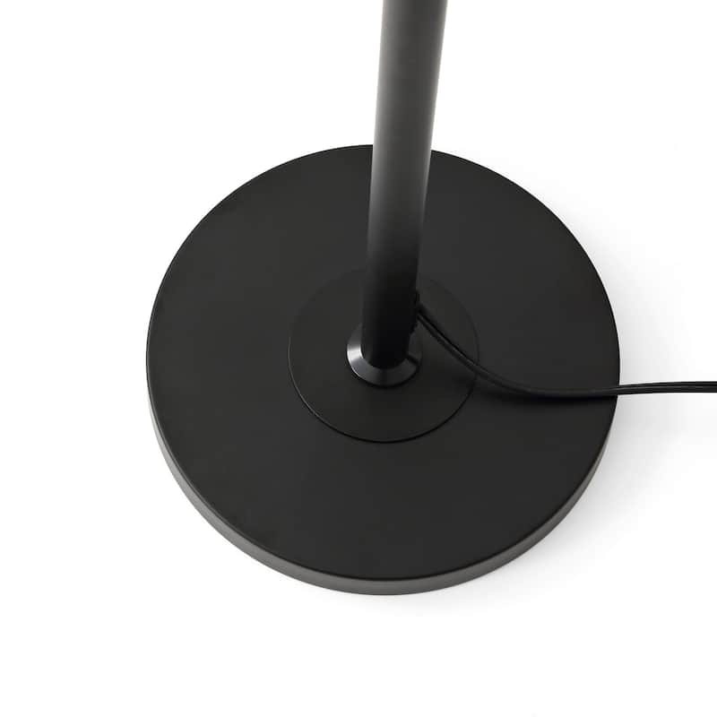 Floor Lamp Traditional Black 69" 3-Light Hemp Shades