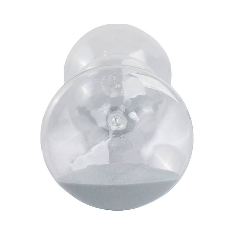 Glass Hourglass Timer Abstract Decorative Sculpture with Modern Design