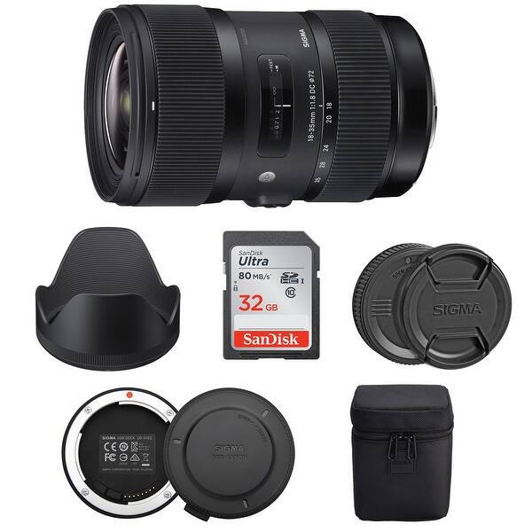 Shop Sigma 18 35mm F 1 8 Dc Hsm Art Lens For Canon Dslr Cameras Bundle Overstock 22898043