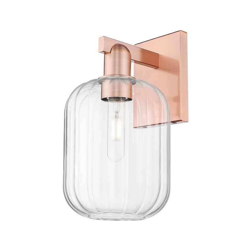 Innovations Lighting 716-1W-14-7 Preston Sconce Preston 14" Tall Wall - Antique Copper / Clear