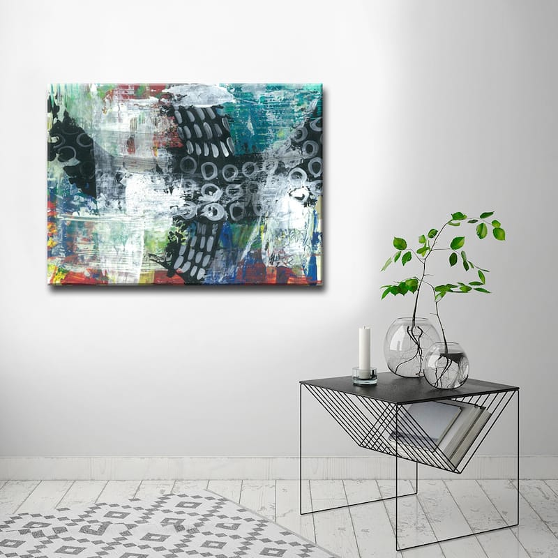 'Jeweled Abstract' Canvas Art Print