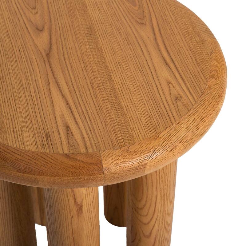 Madron Solid Oak Side Table, Brown