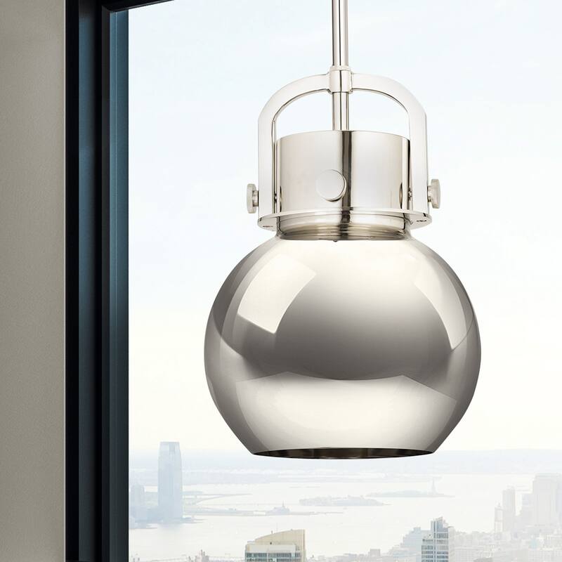Innovations Lighting Newton Metal Sphere - 1 Light 8" Stem Hung Pendant