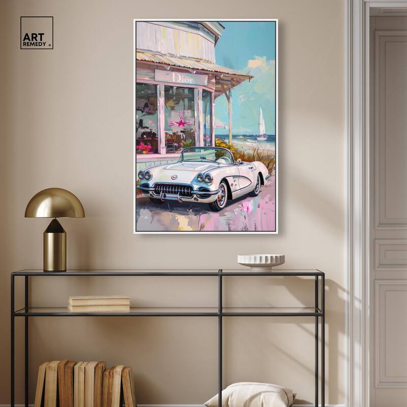 Classic Beach Store Canvas by Art Remedy