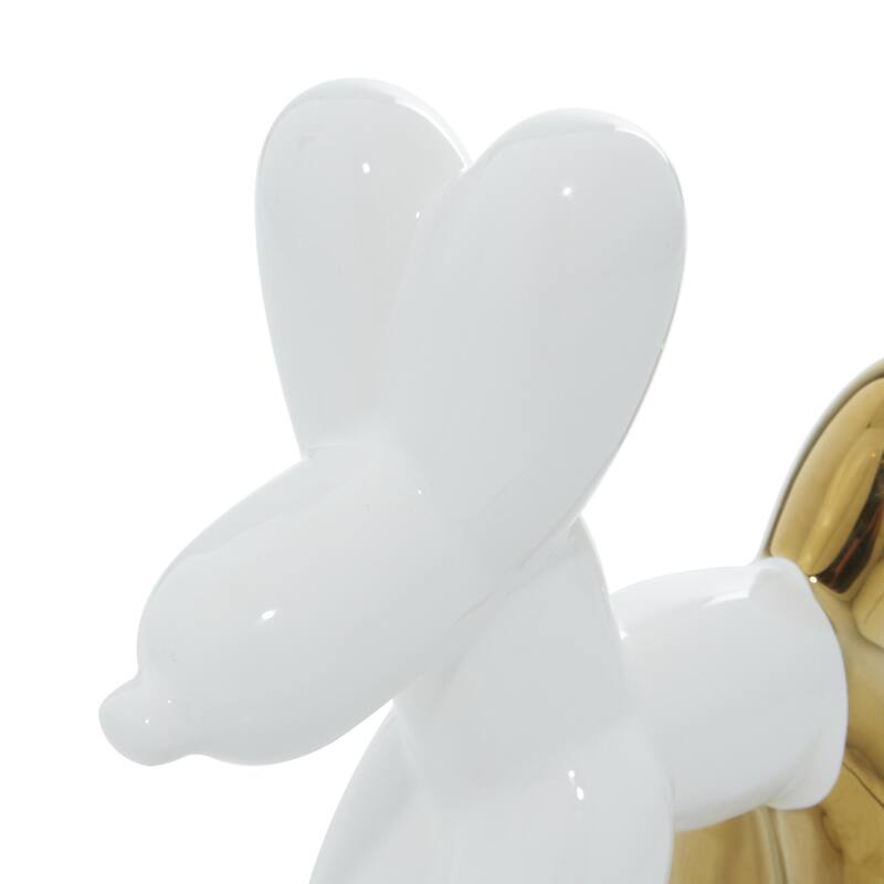 CosmoLiving by Cosmopolitan Ceramic Balloon Dog Decorative Sculpture - Gold or White