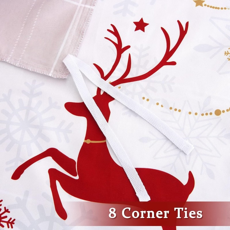 Christmas Soft Reindeer Duvet Cover and Pillow Shams Set, Bedding Set