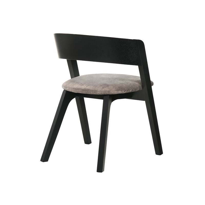 Venus Jackie Wood and Marble Round 5 Piece Dining Set
